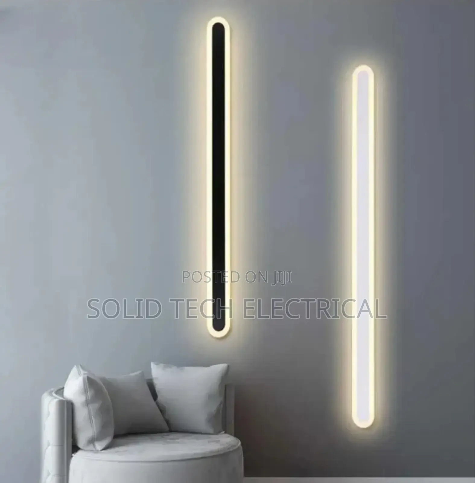 Led Wall Lamp Long Black Bedside Indoor Scone