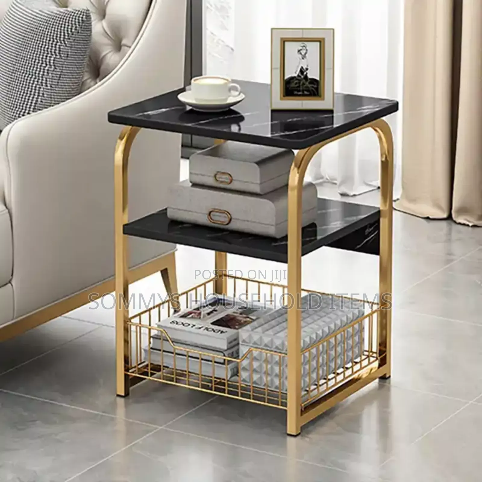 3layers Wooden Top Coffee Side Table