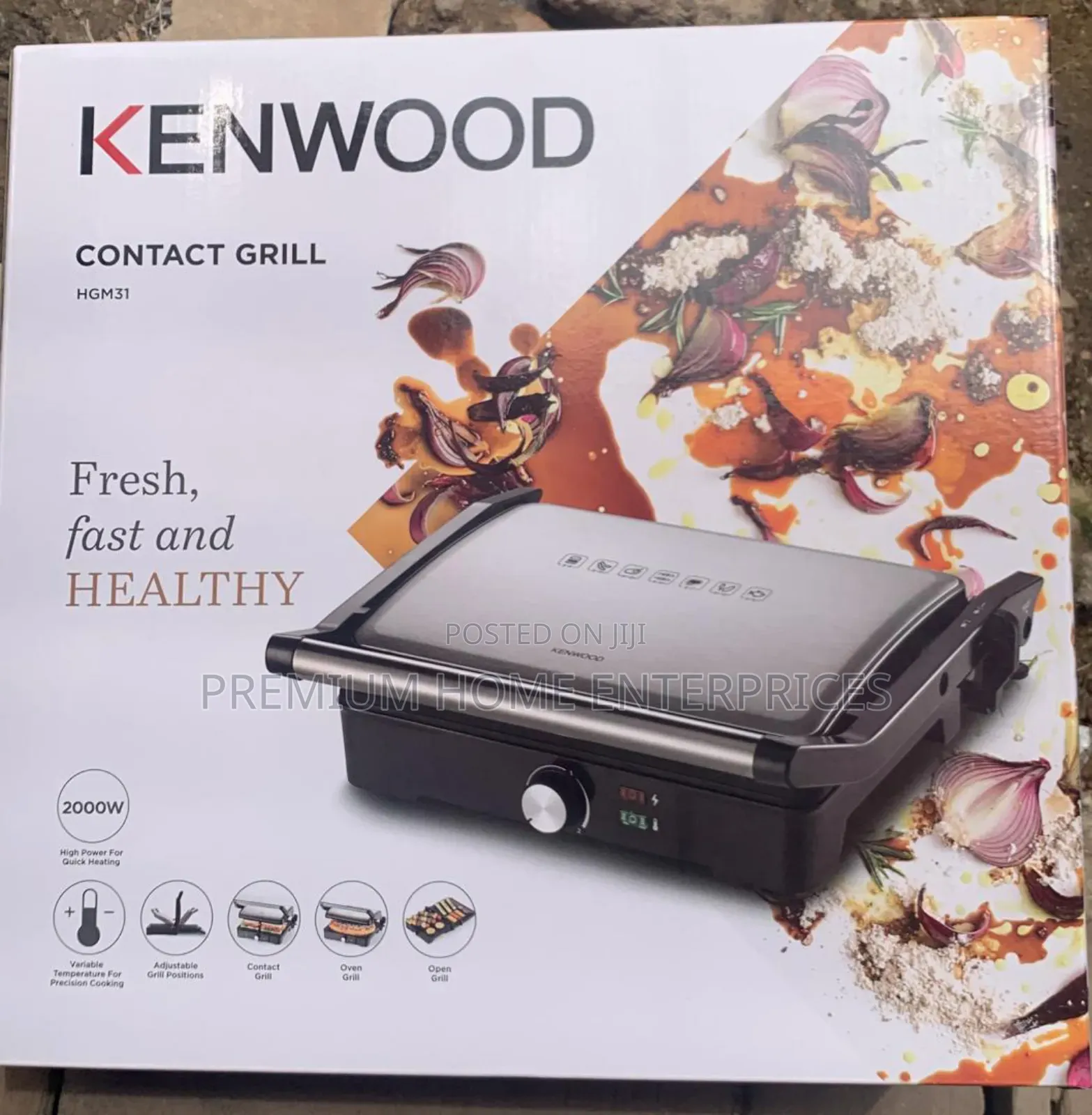 Kenwood Adjustable Contact Grill - 2000W