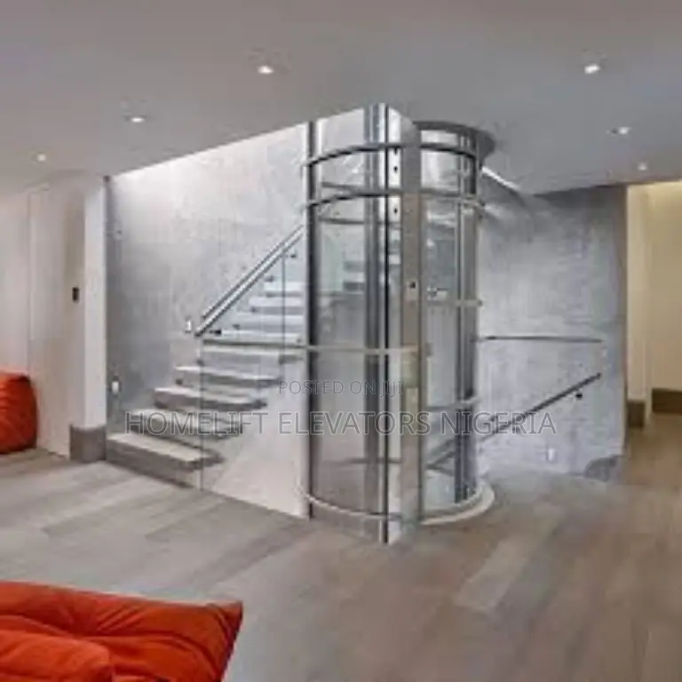 Stainless Steel and Glass Hydraulic Home Elevator,