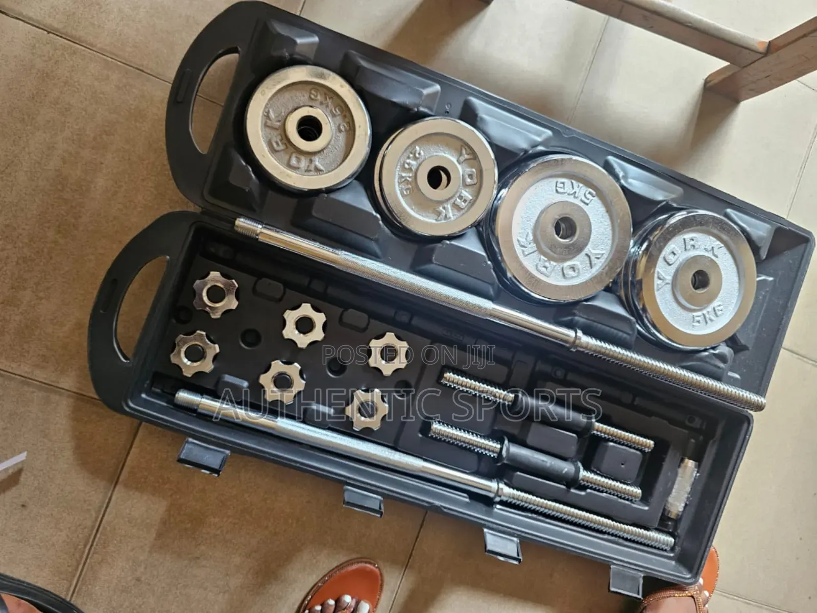 Multiple Purpose 50kg Chrome Dumbells With Box
