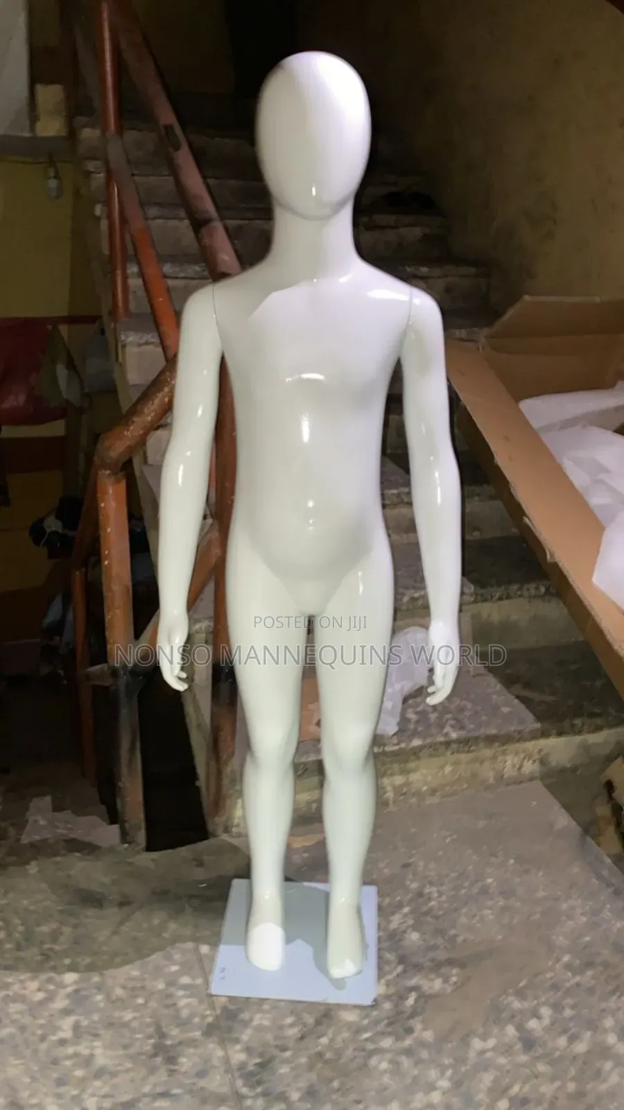 Age 8 to 12 Years Unisex Glossy White Kids Mannequins