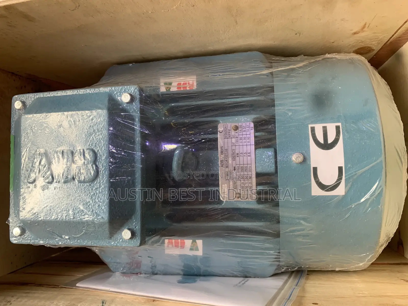 ABB Electric Motor 7.5kw / 10hp 2920rpm