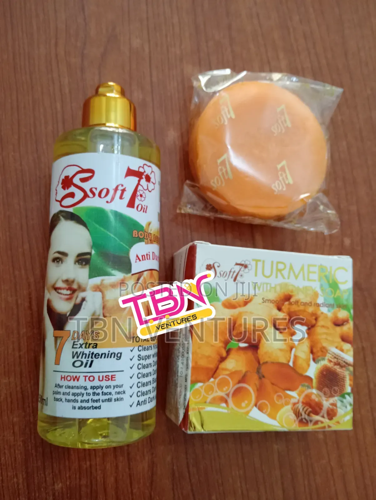 Soft 7 Oil Tumeric Soap; Anti Dark Spots Anti Aging