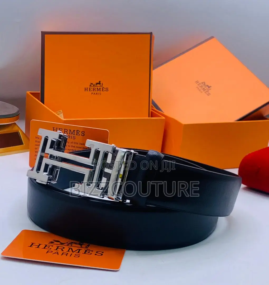 Original Hermes Black Leather Belt Is Available in Store