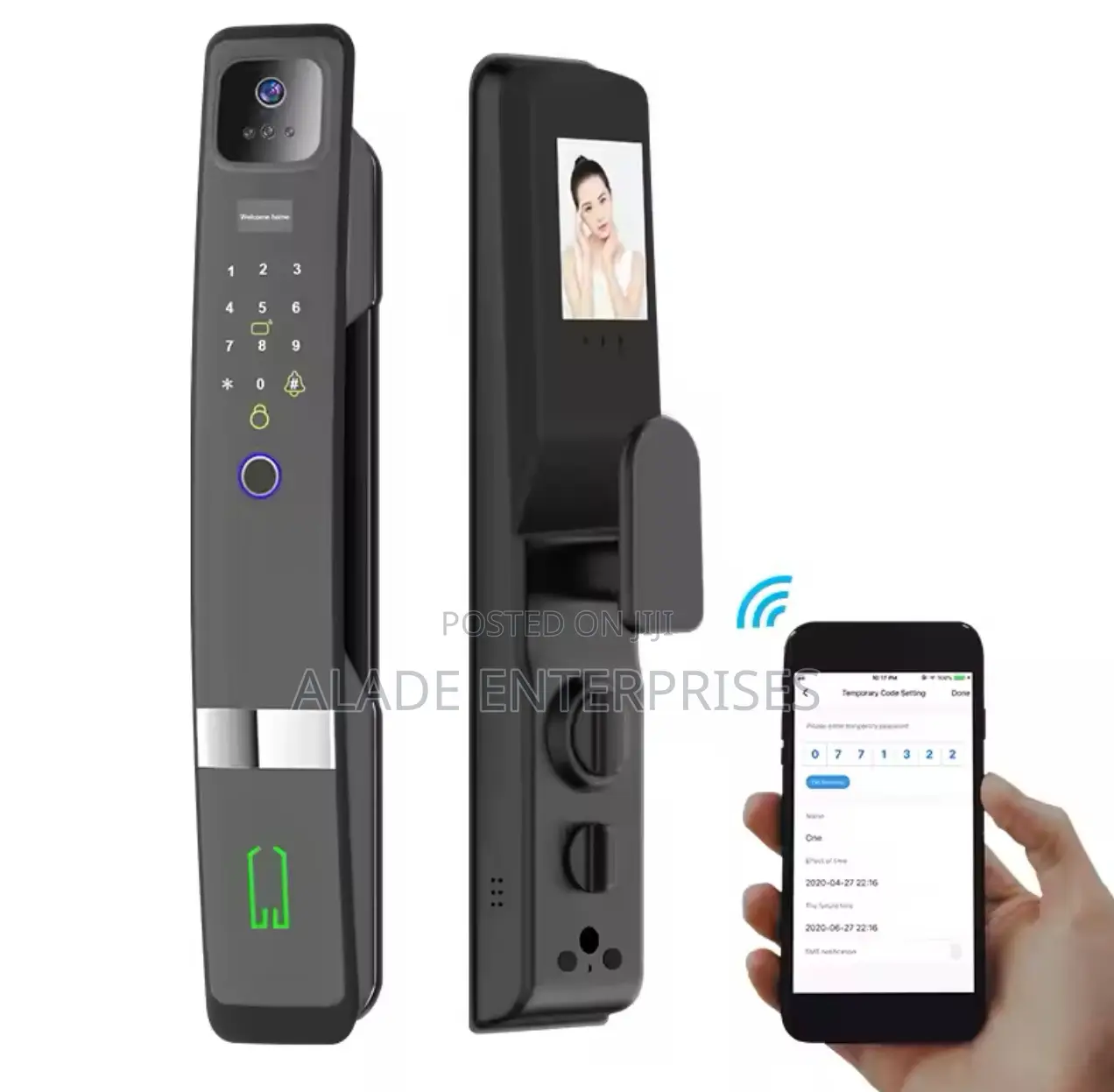 2024 Wifi Face Recognition Smart Door Lock With Inbuilt CCTV