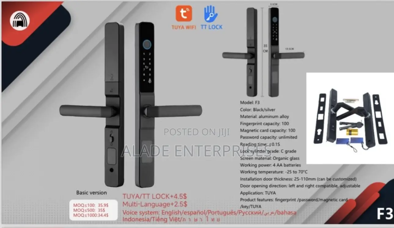 F3 Waterproof Tuya Wifi Remote Unlock
