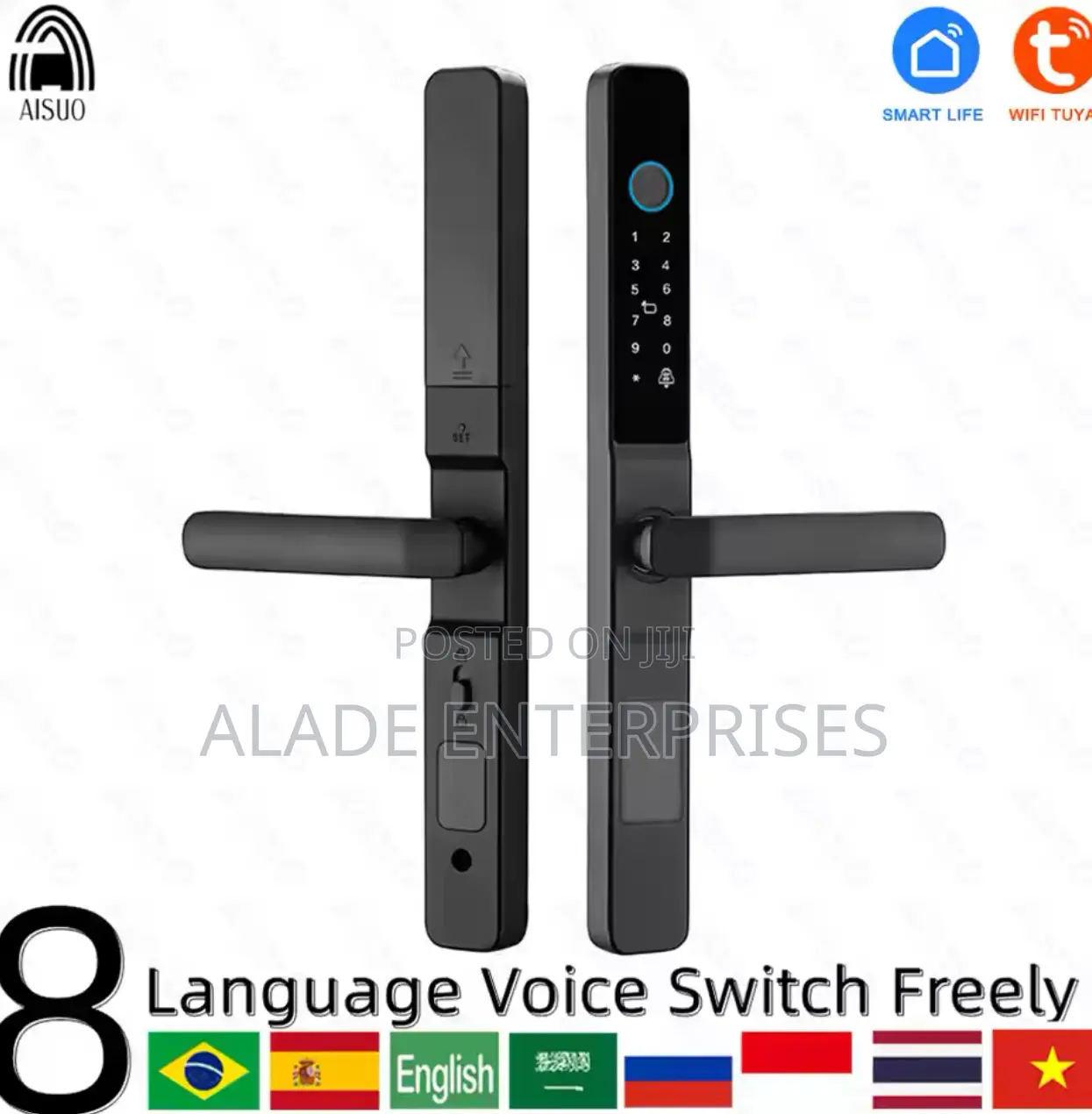 Fingerprint Magnet Card Password Key Outdoor Smart Door Lock
