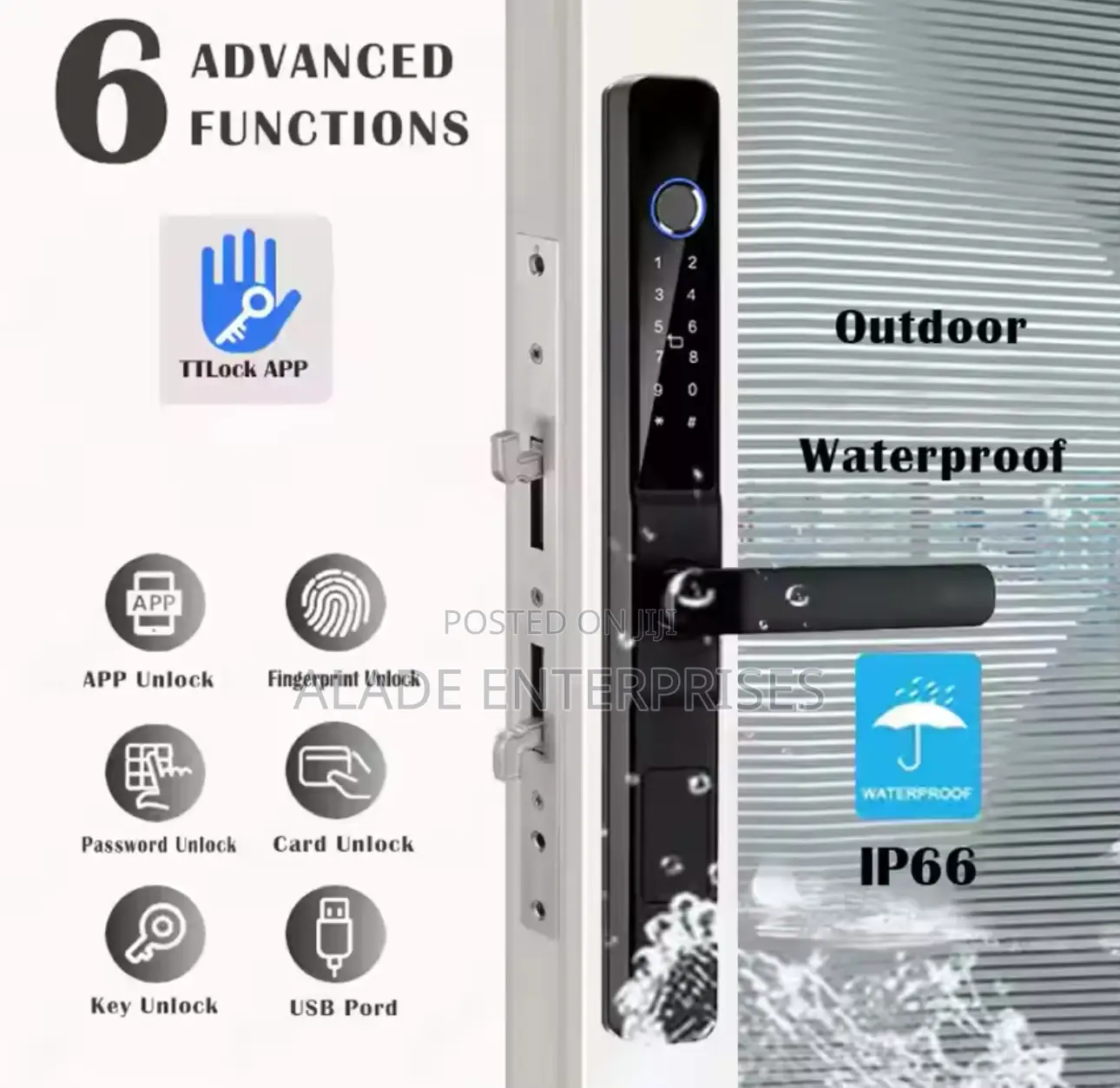 Keyless Smart Electronic Door Lock Aluminum