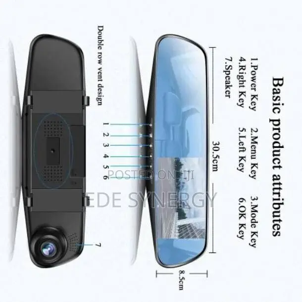 4.3in Car Dvrs Video Recorder Dash Cam Full HD 1080P Mirror