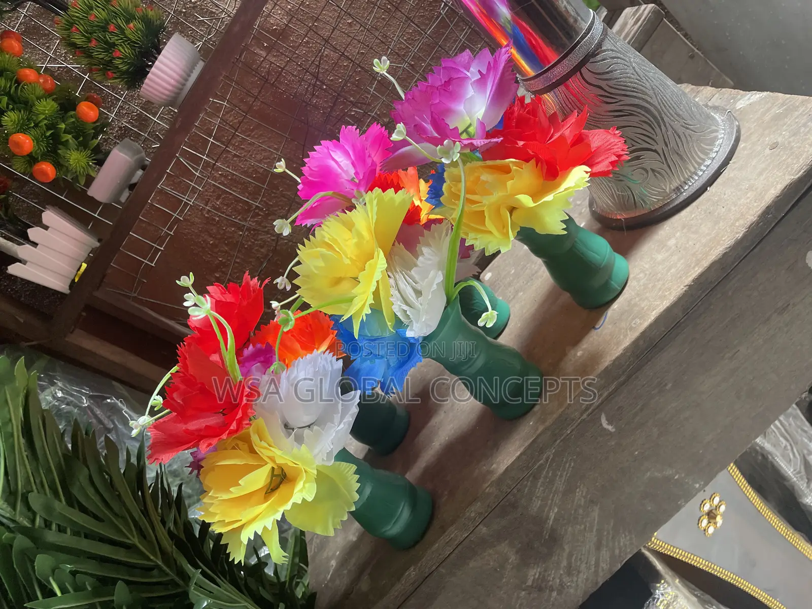 TV Console Flower Pot Home Decor