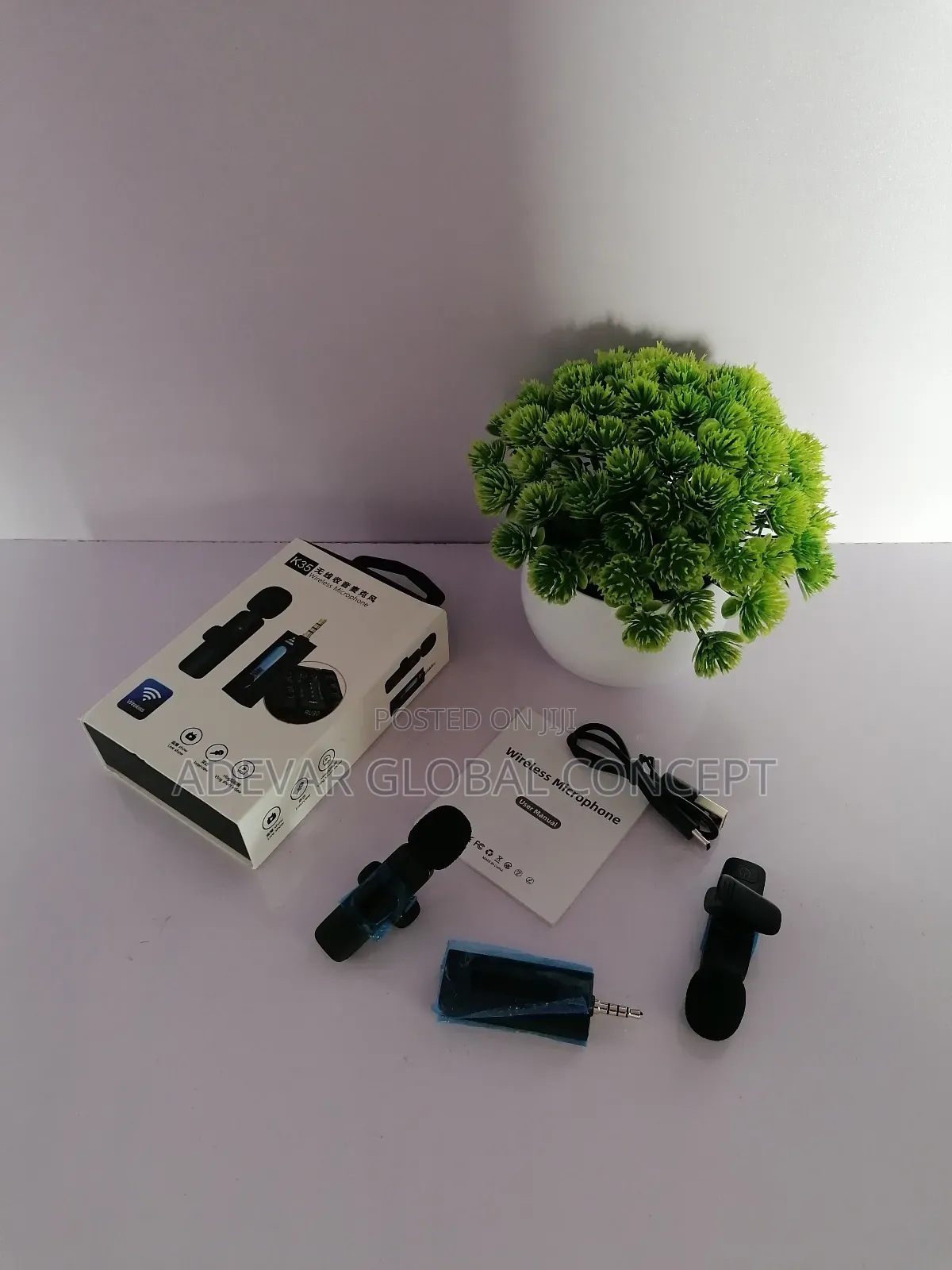 Dual Wireless Microphone For Mobile Phone, Speaker Etc