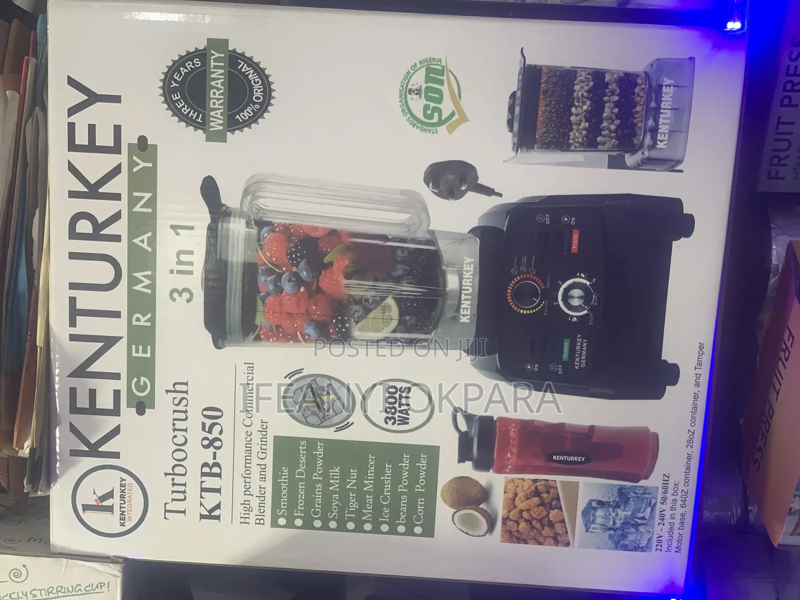Kentukey BLENDER 3800 Watts Dobble Cup With Free Flask