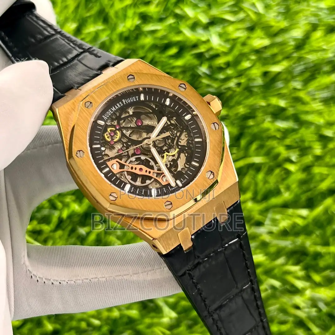 Original Audemars Piquet Mechanical Black Leather Watch
