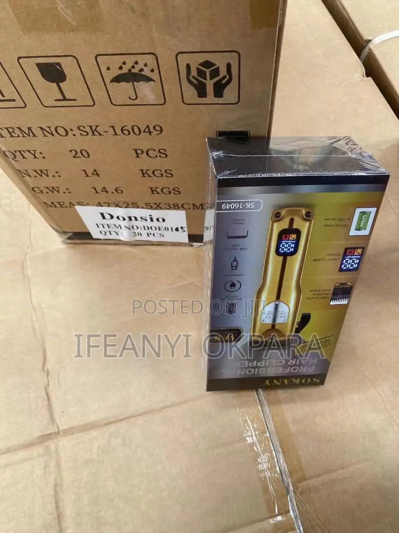 Sokany Professional Hair Clippers Gold and Silver Color