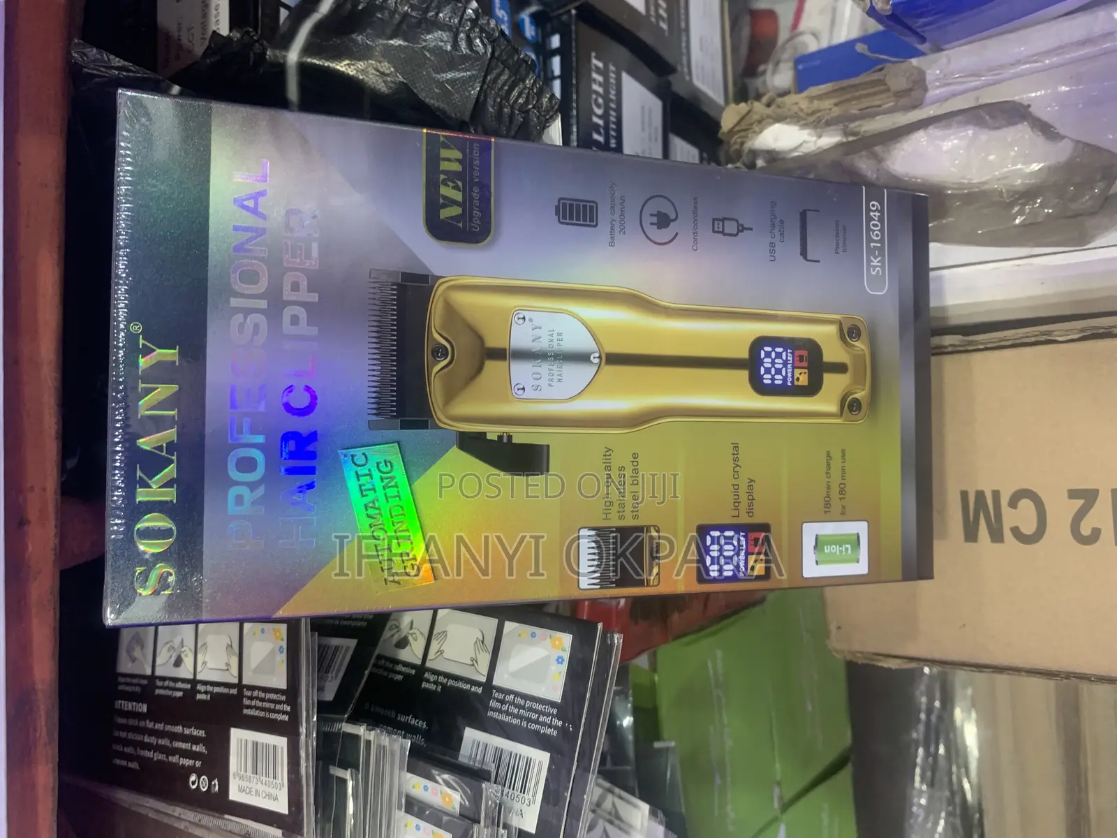 Sokany Professional Hair Clippers Gold and Silver Color