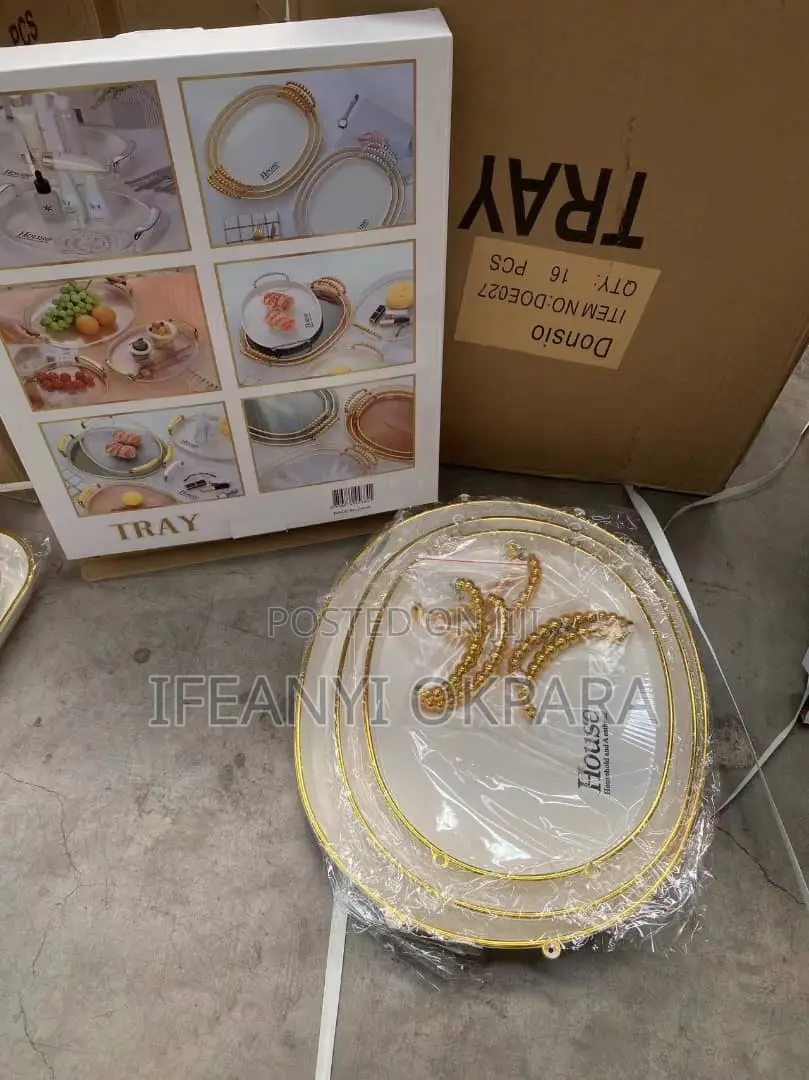 Gold and Silver and Portable Trays Different Designs