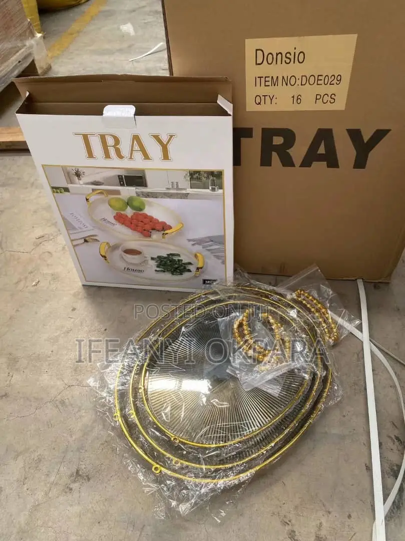 Gold and Silver and Portable Trays Different Designs