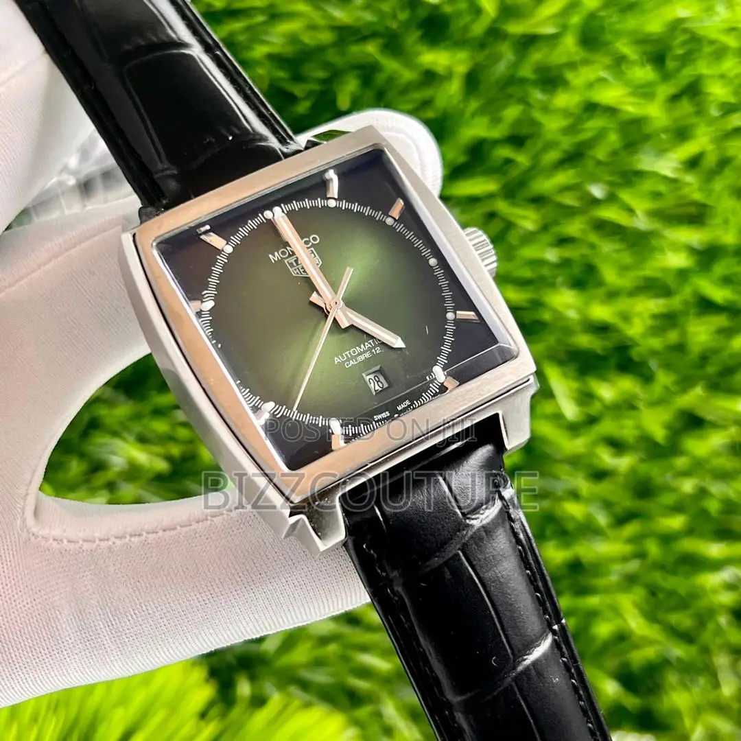 Original Monaco Tag Heuer Black and Blue Leather Watch