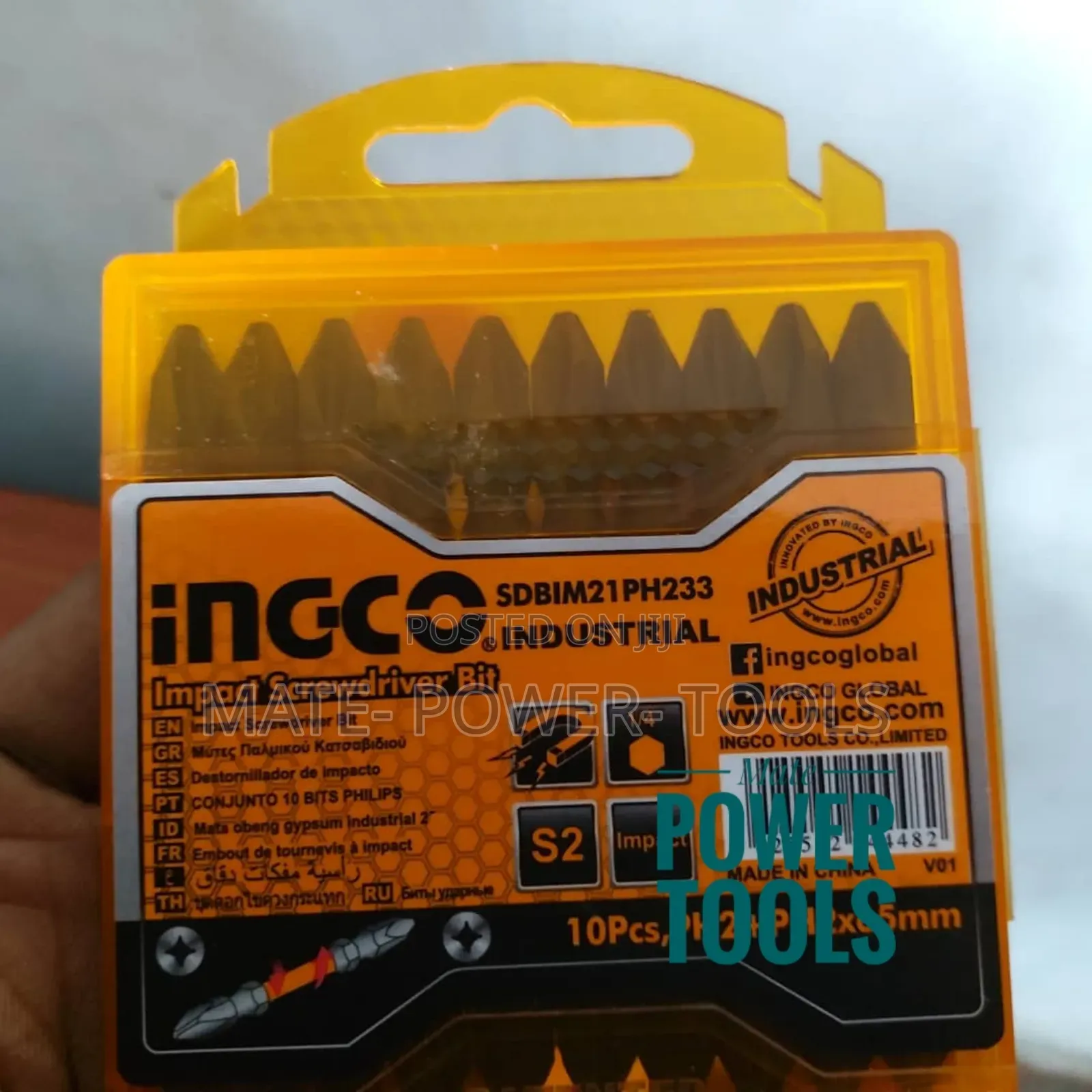 INGCO IMPACT SCREWDRIVER BIT - 10 Pcs, PH2 + Ph2x65mm