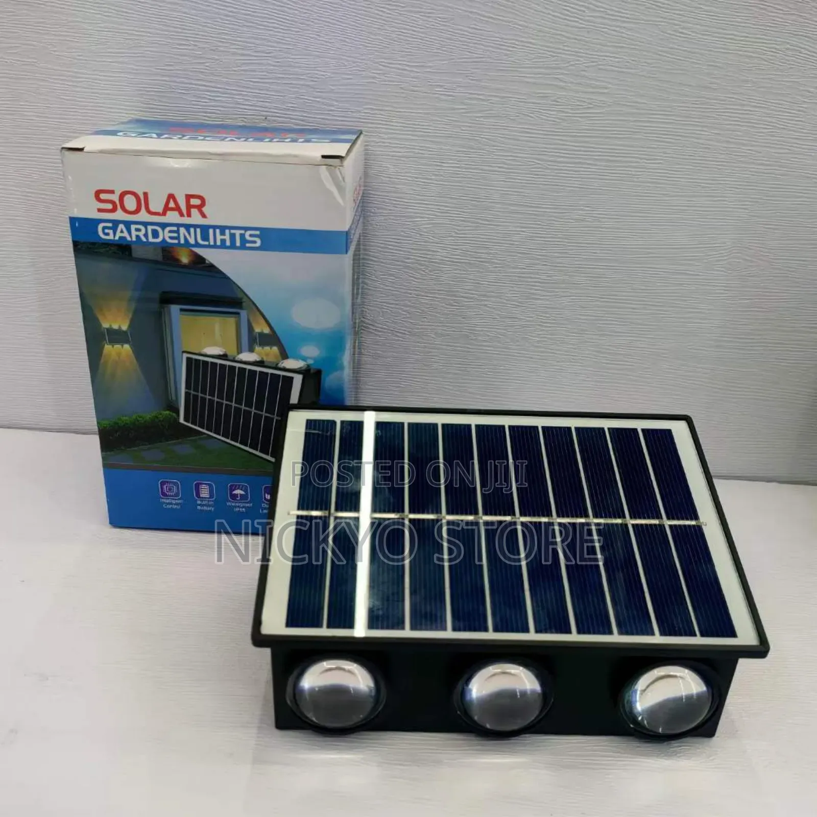 Solar Wall Three Face Fence Light