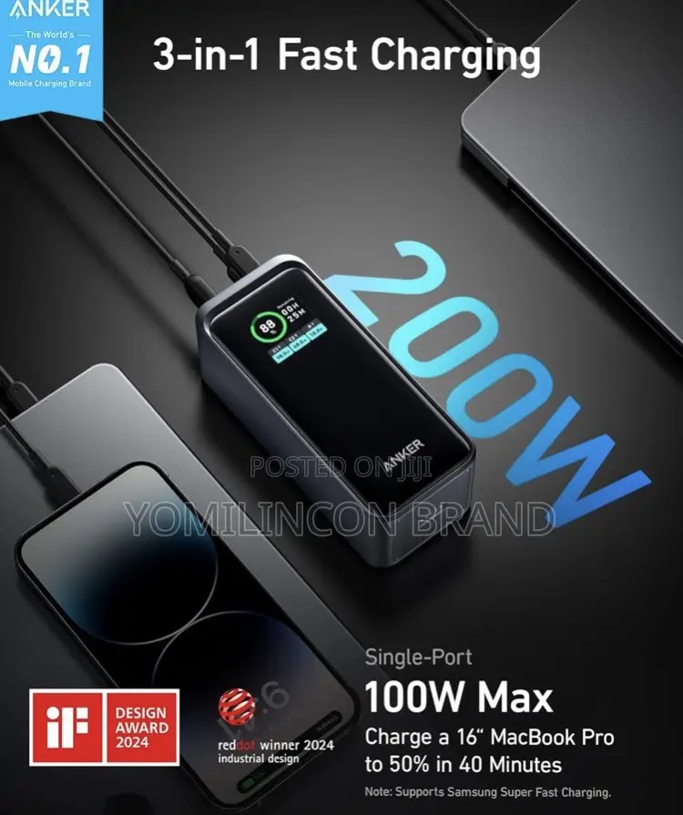 Anker Prime Power Bank, 20,000mah Portable Charger With 200w