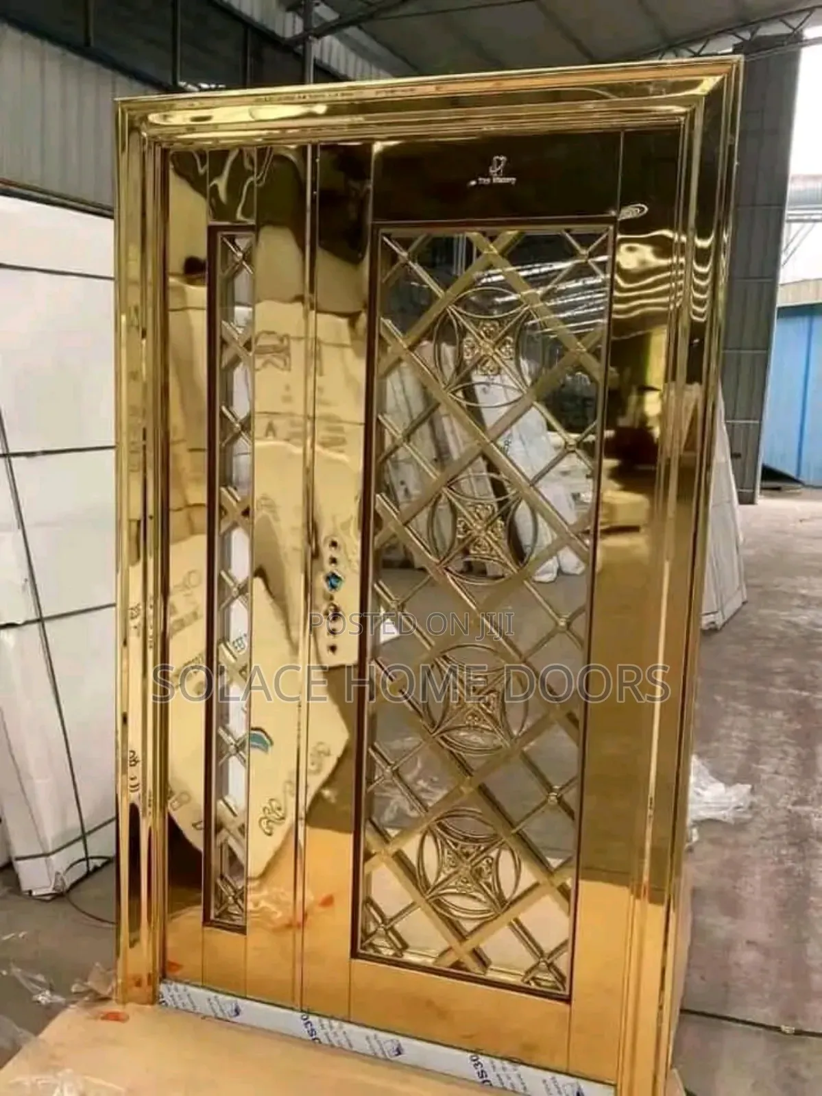 Golden Steel Glass Door