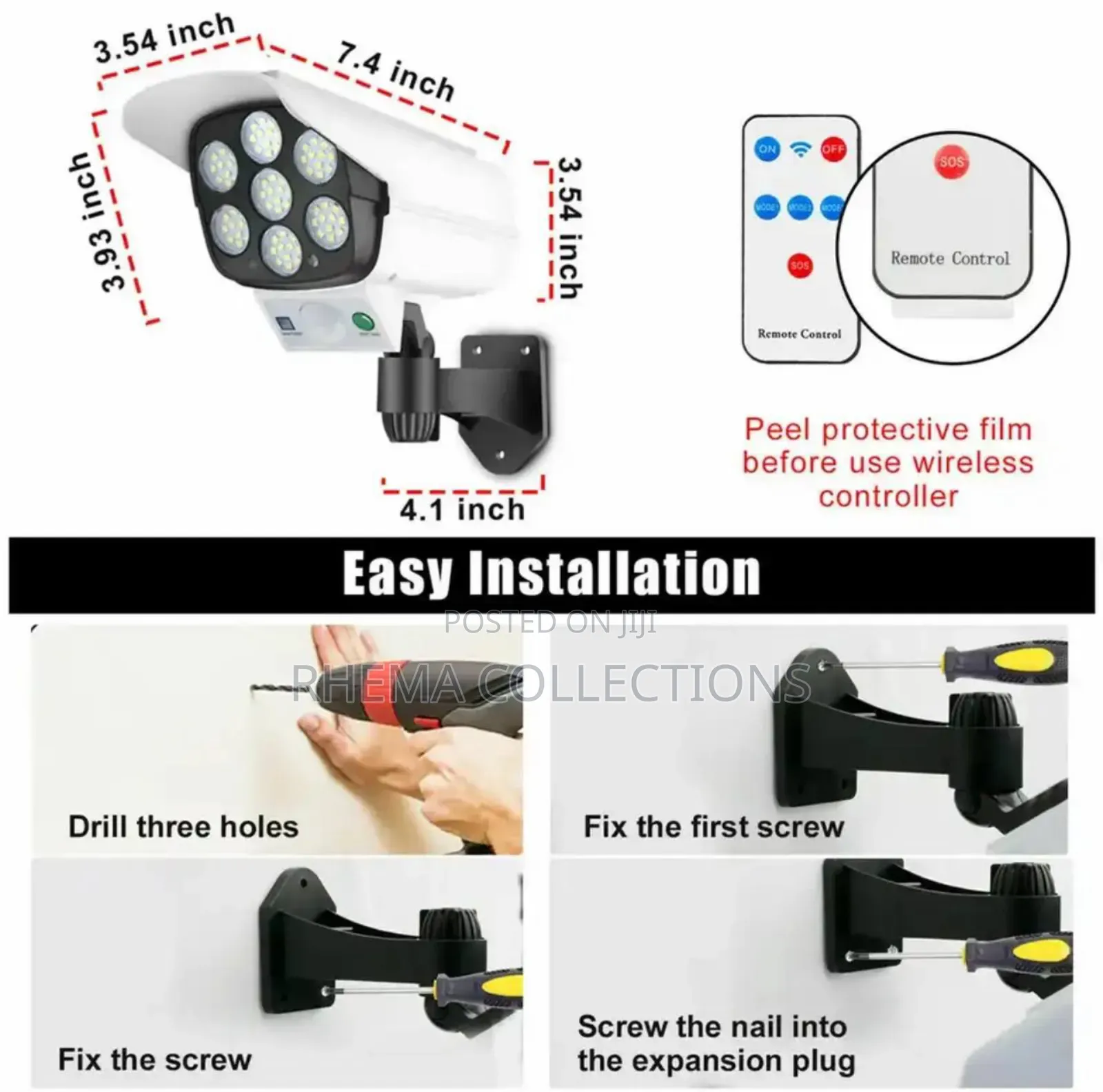 Motion Sensor Outdoor Security Solar LED Light