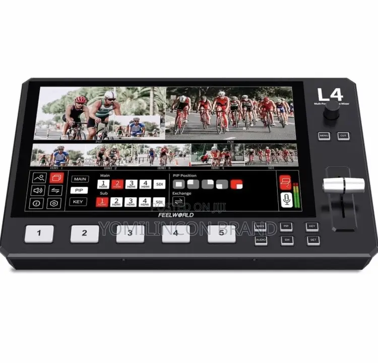 Feelworld L4 Multi-camera 5 Chanel Video Mixer Switcher 10.1