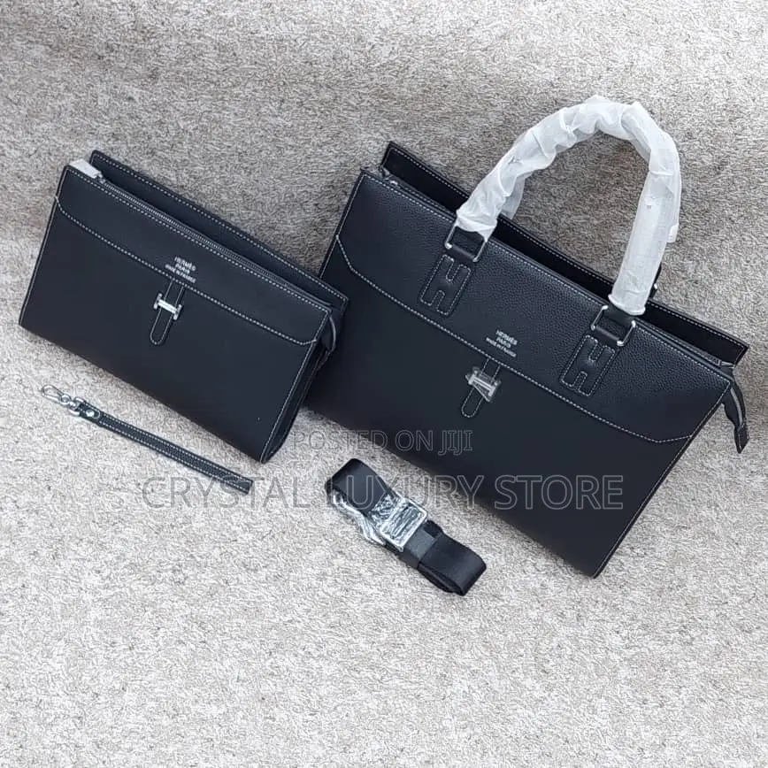 Hermes Quality Luxury Genuine Leather Laptop Armpit Purse