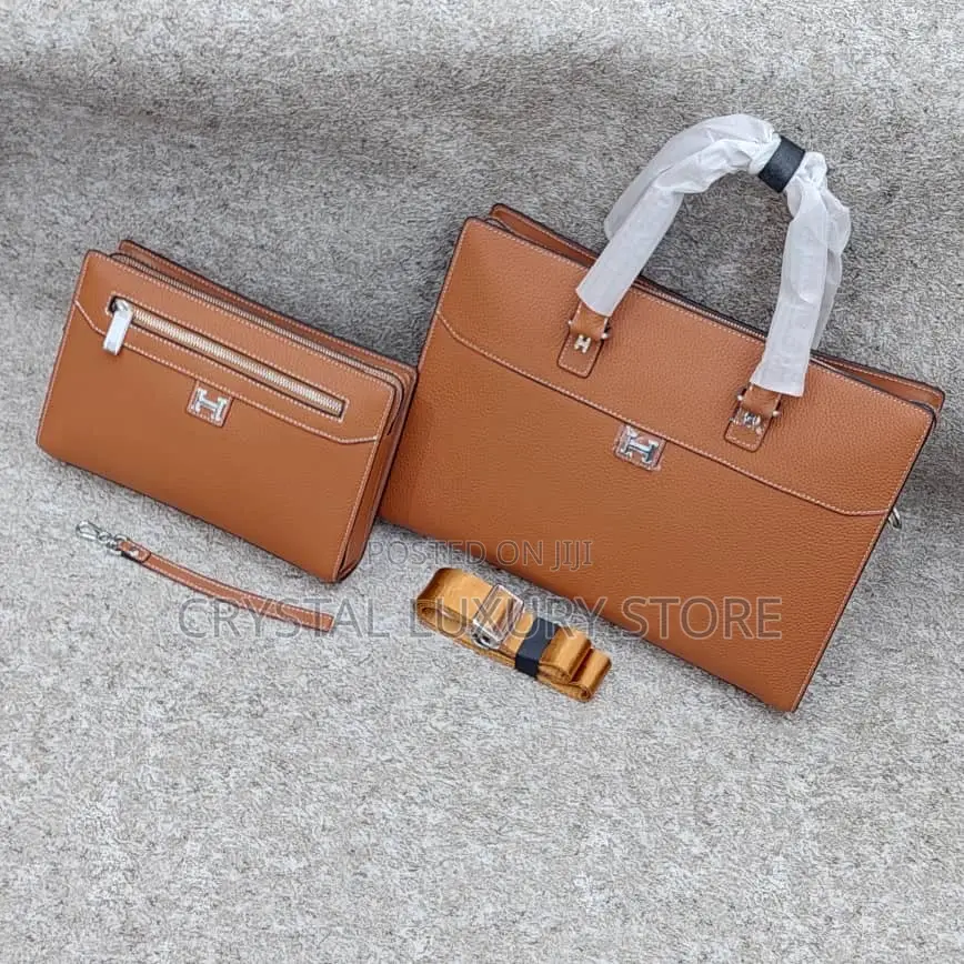 Hermes Quality Luxury Genuine Leather Laptop Armpit Purse