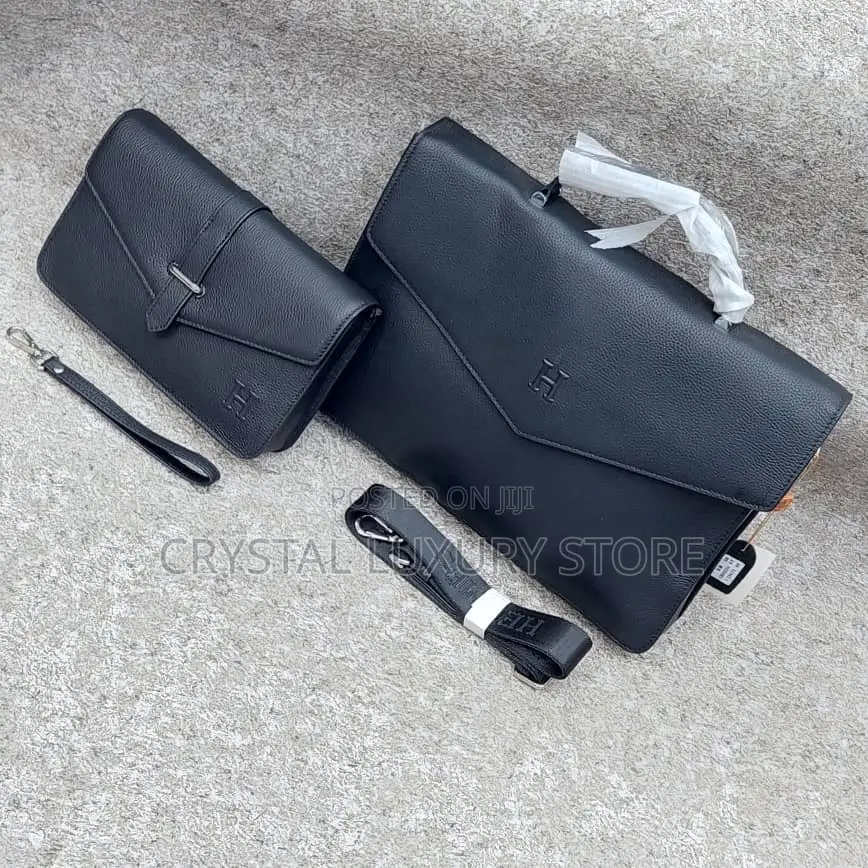 Hermes Quality Luxury Genuine Leather Laptop Armpit Purse