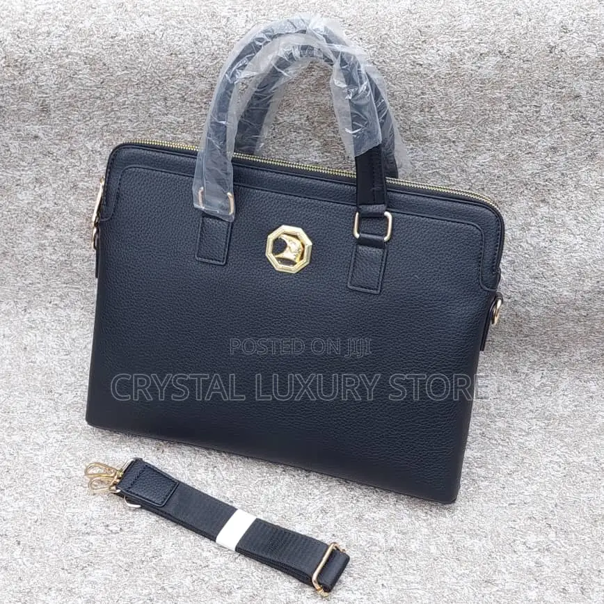 Versace Quality Luxury Men Genuine Leather Laptop Bag