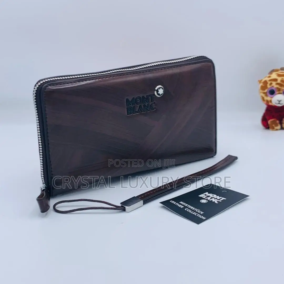 Mont Blanc Quality Luxury Men Genuine Leather Purse