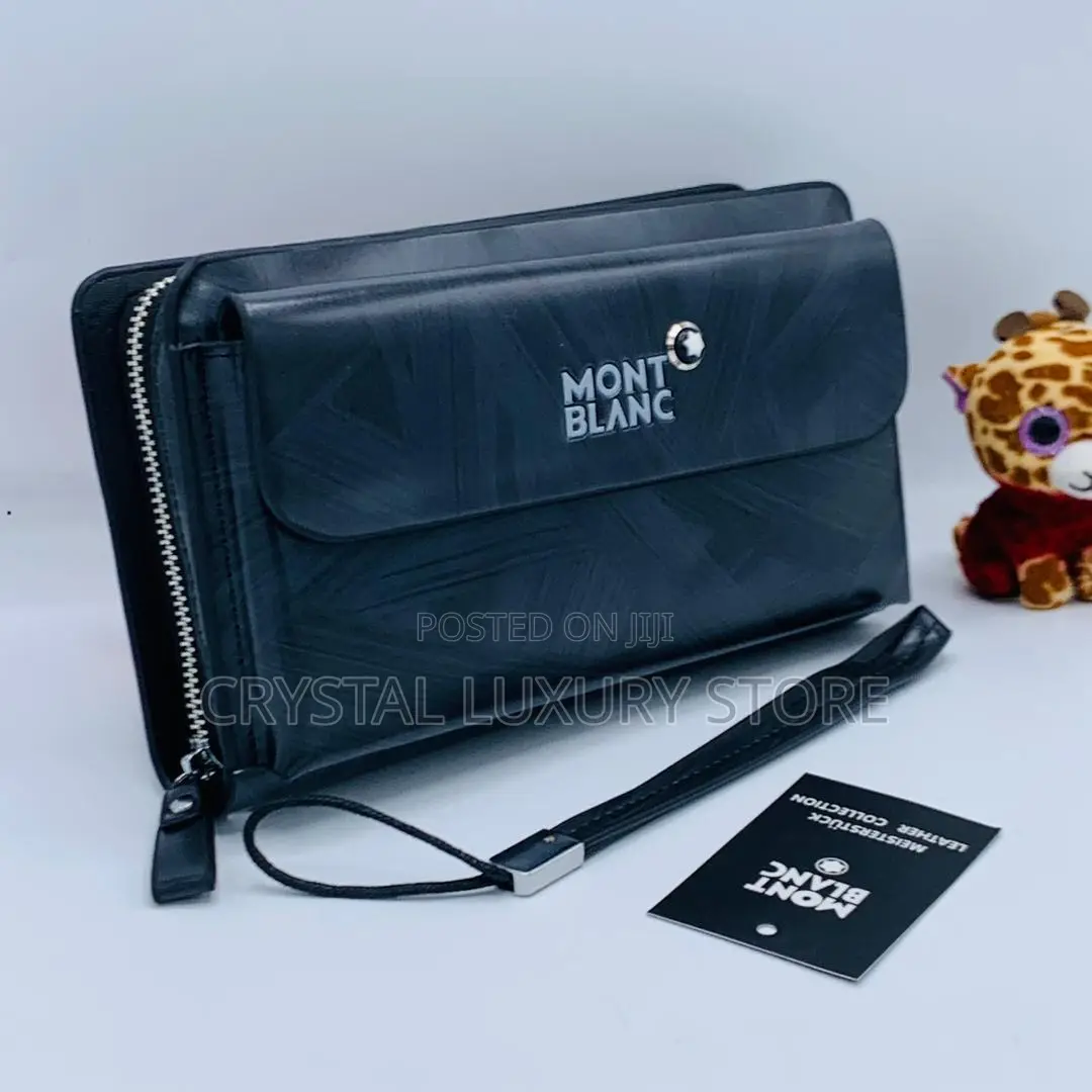 Mont Blanc Quality Luxury Men Genuine Leather Bag