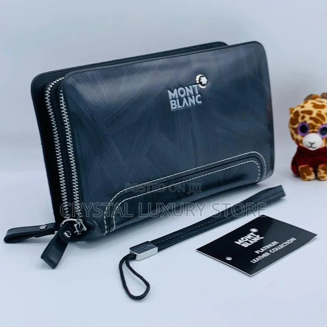Mont Blanc Quality Luxury Men Genuine Leather Bag