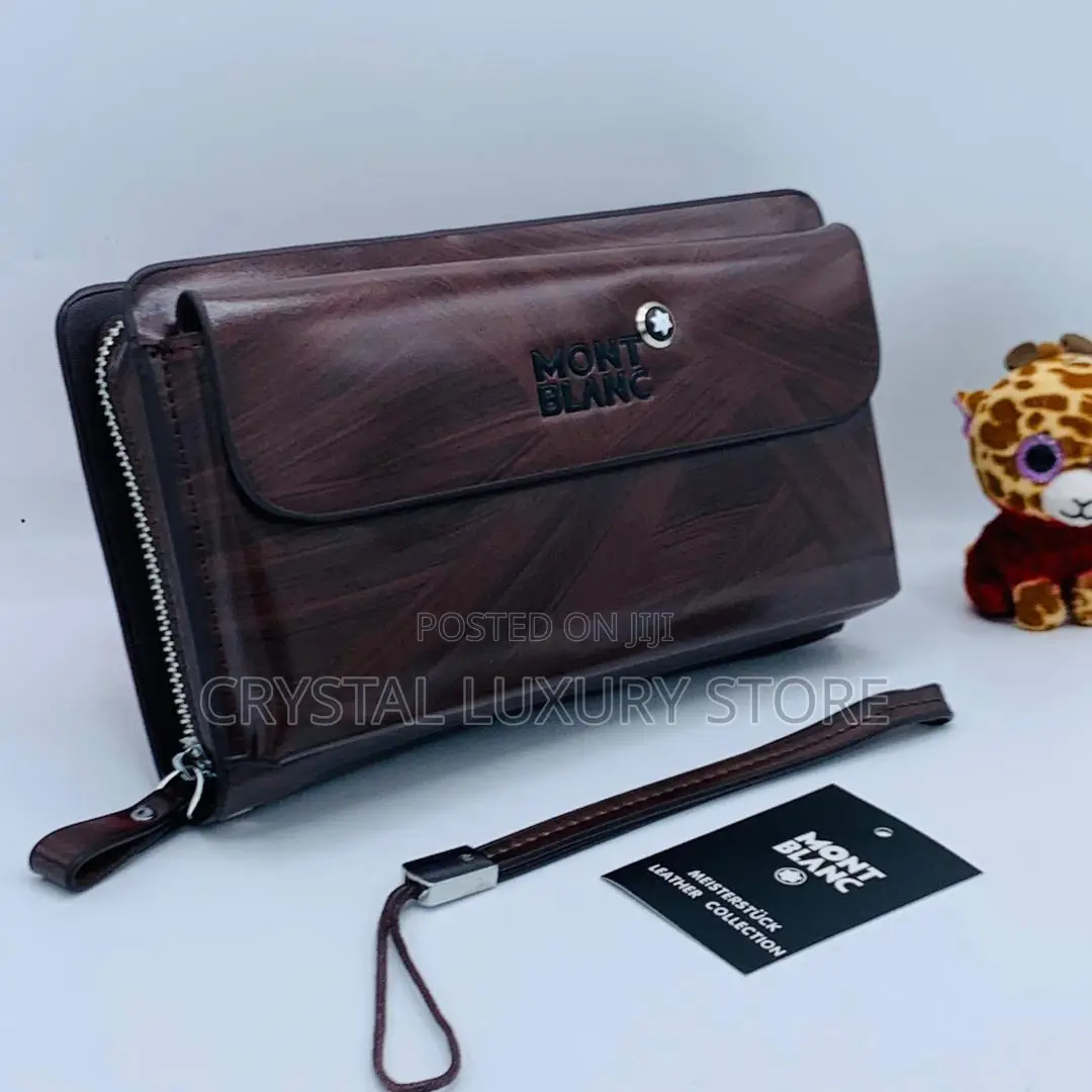 Mont Blanc Quality Luxury Men Genuine Leather Bag