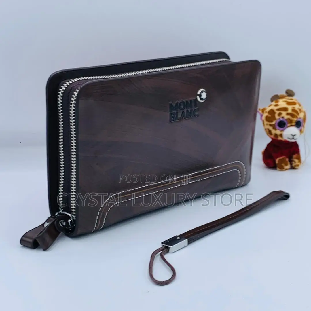 Mont Blanc Quality Luxury Men Genuine Leather Bag