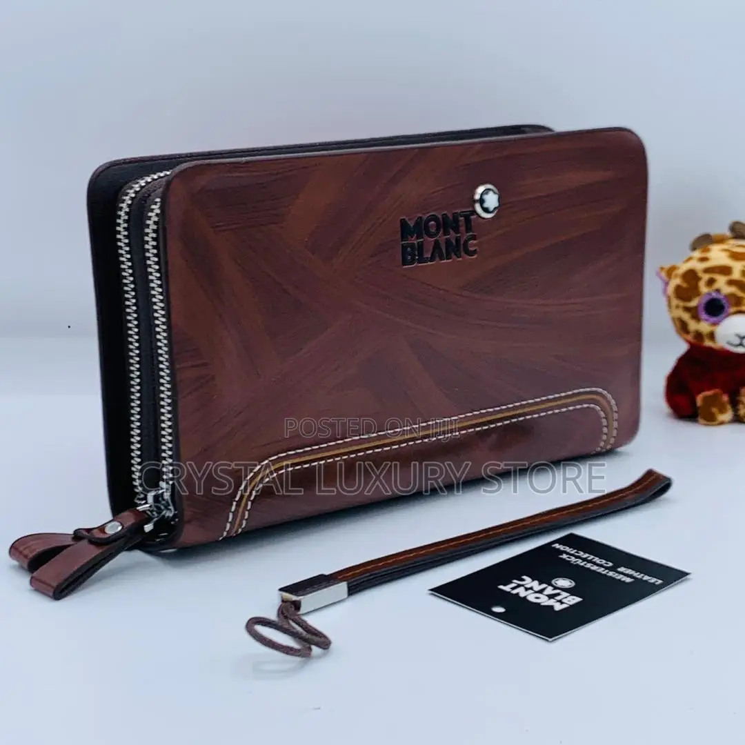 Mont Blanc Quality Luxury Men Genuine Leather Bag