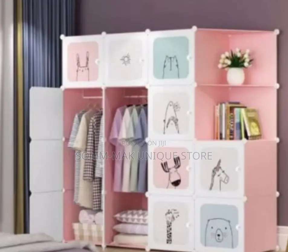 Plastic/Steel Mobile Wardrobe With Angle