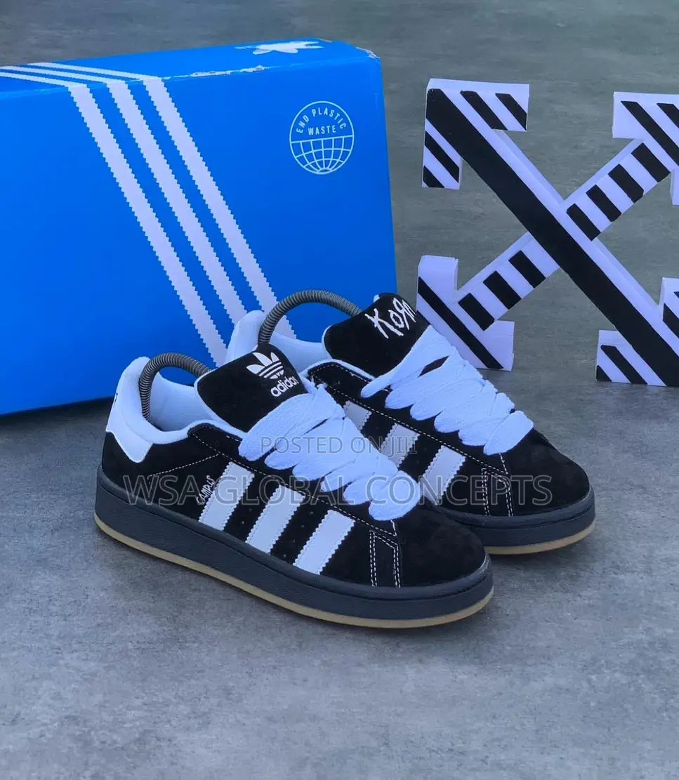 Adidas Campus Korn Black & White Gum Sneakers