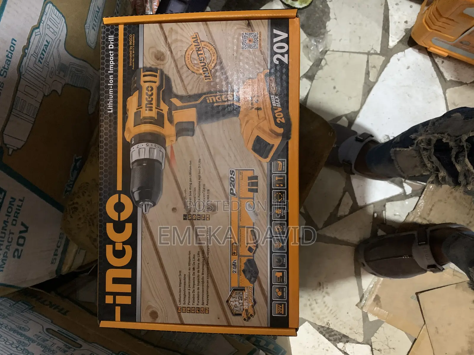 Ingco Lithium Cordless Drilling Machine 20v