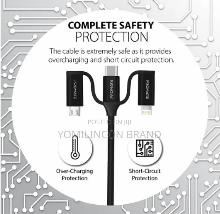 Promate Pentapower 6-in-1 Hybrid Multi-Connector Cable