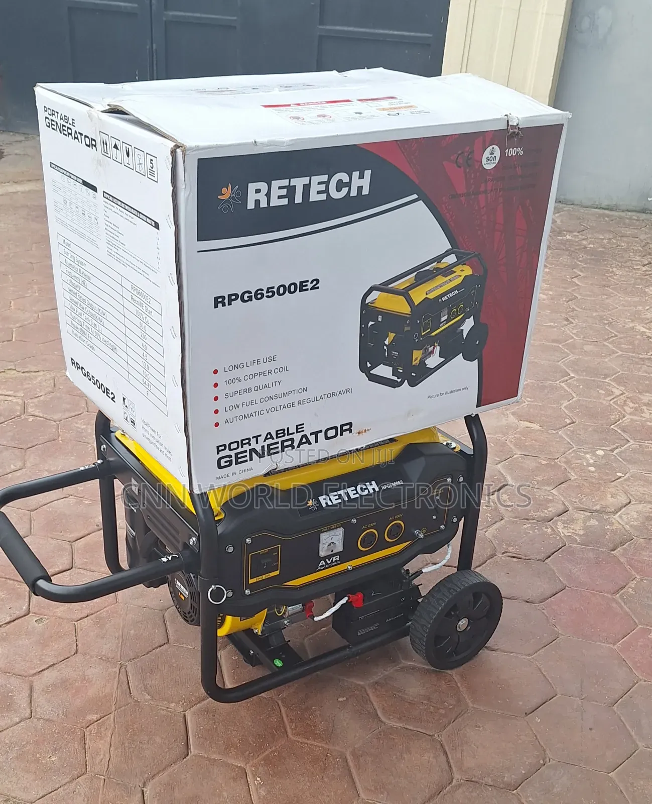 Retech 4kva Portable Generator Pure Copper Starting System