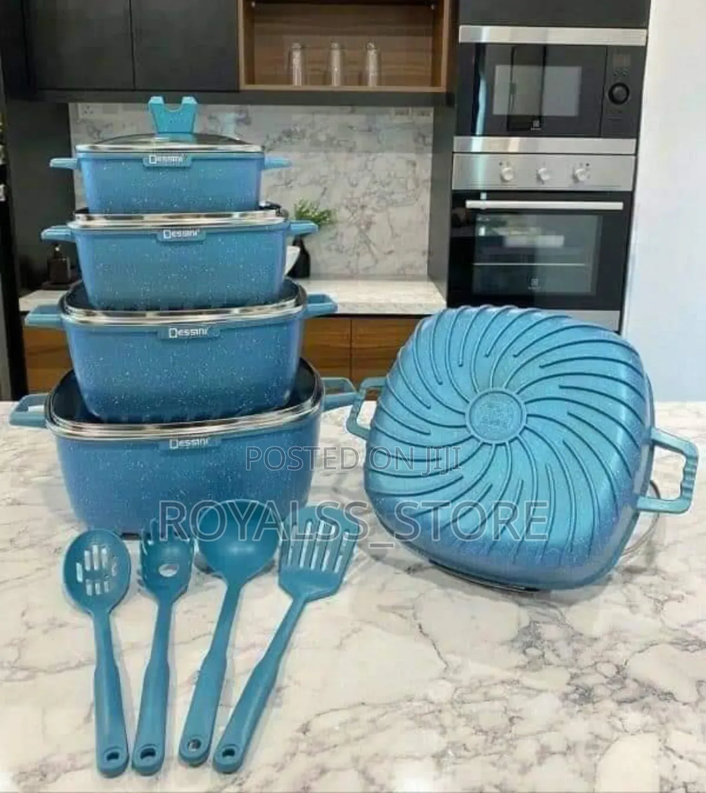 Dessini High Quality Non-Stick Pot Set With Safety Spoon Set