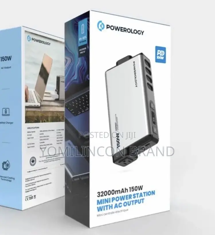 Powerology 32000mah Mini Power Station With 150W AC Output
