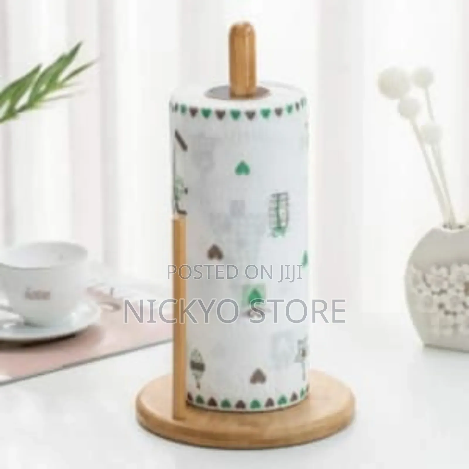 Bamboo Wood Paper Towel Holder