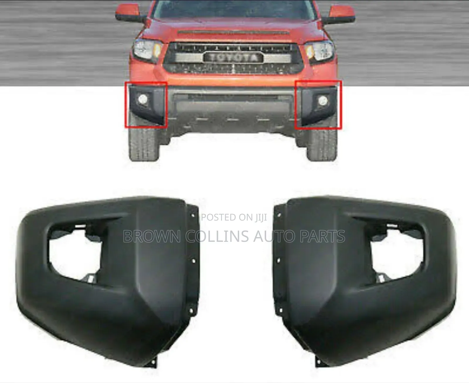 2 Side Bumper Toyota Tundra 2014-2022 Black Color
