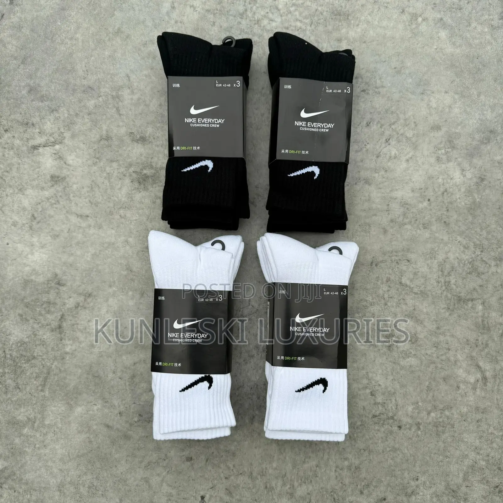 Original Authentic Nike Black White Socks