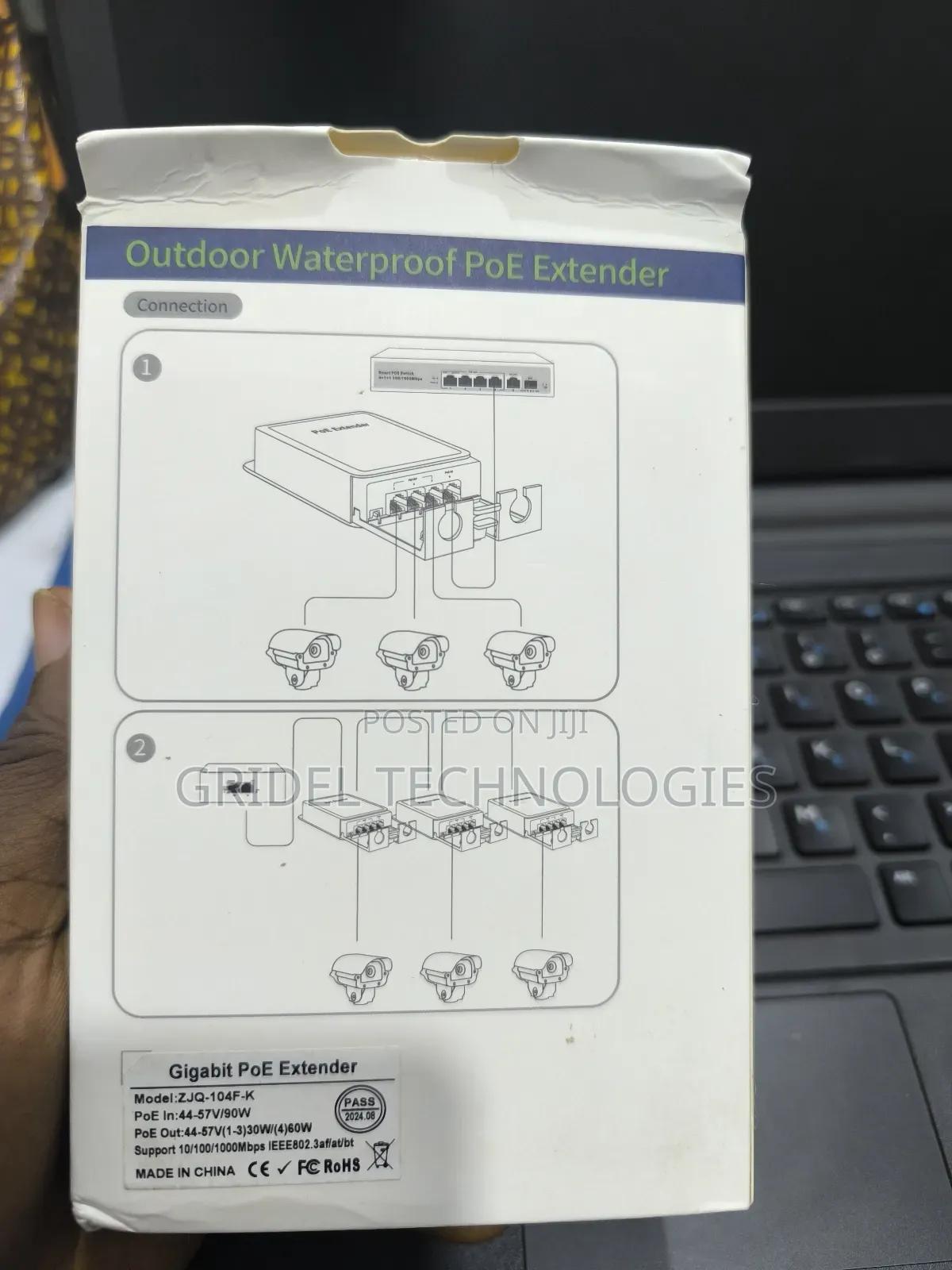 Outdoor Gigabit POE Extender 1 to 4 Ports 10/100/1000 MBPS